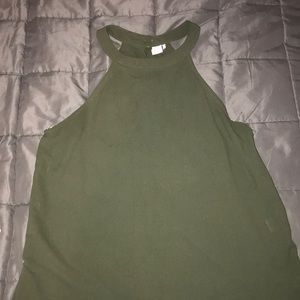 Olive green highneck tank